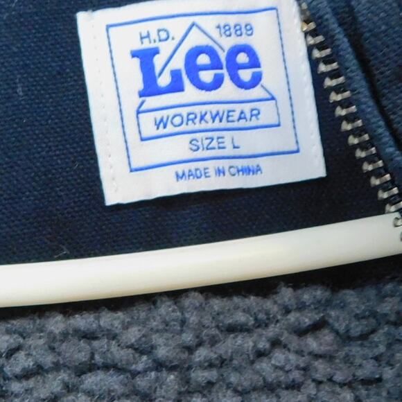 Lee Workwear Bomber Black Jacket with hood Size Large New - Picture 7 of 12